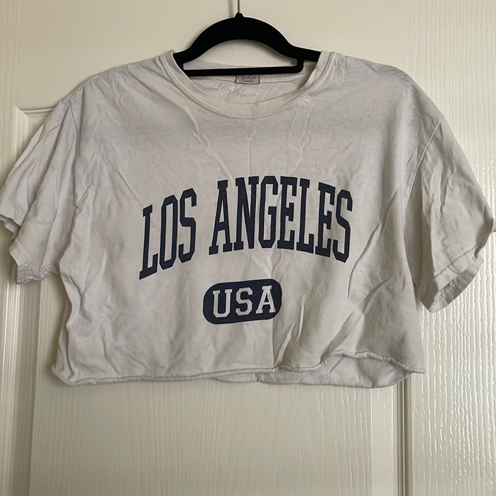 Brandy Melville Los Angeles USA white crop top